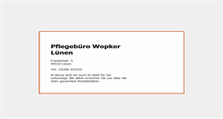 Desktop Screenshot of pflegebuero-wopker.de